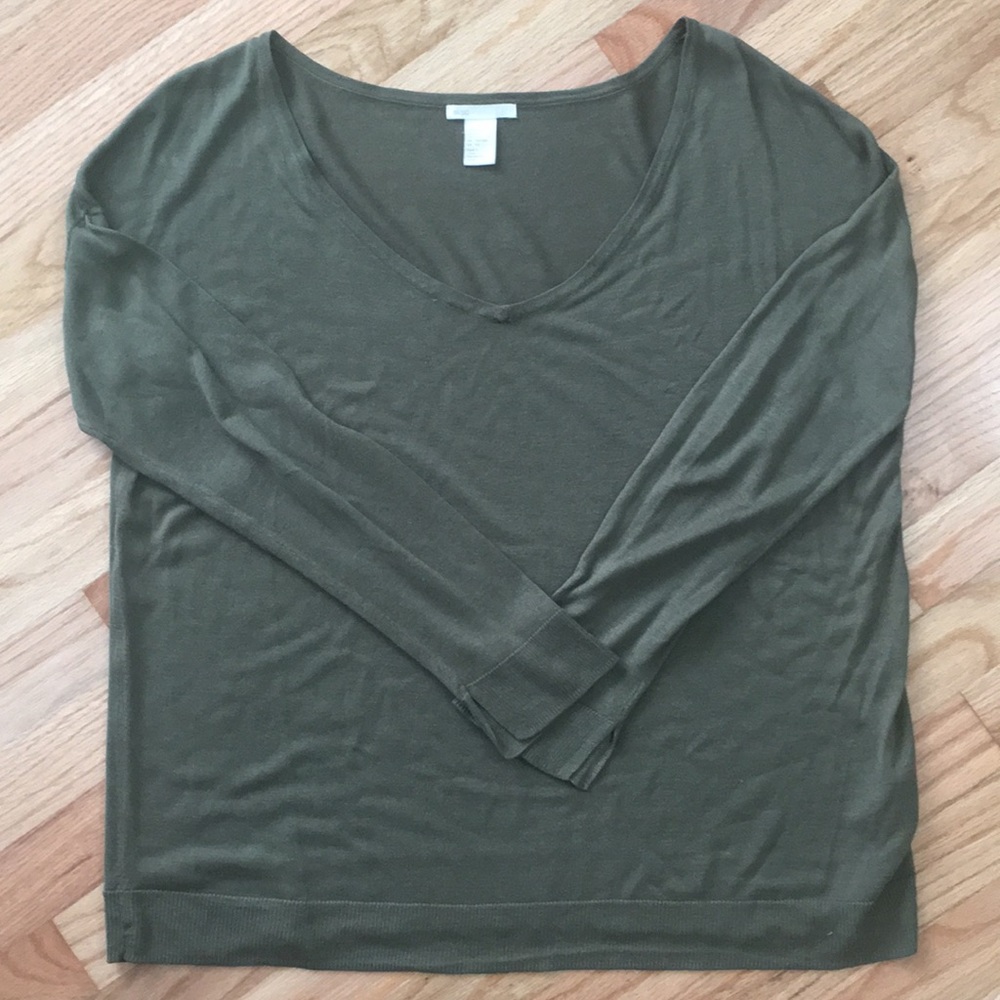H&M army green sweater size small